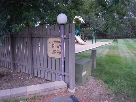 Cottonwood Park Play Area Entrance